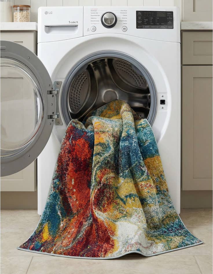 Detail image of 5' 3 x 8'  Washable Haerfest Rug