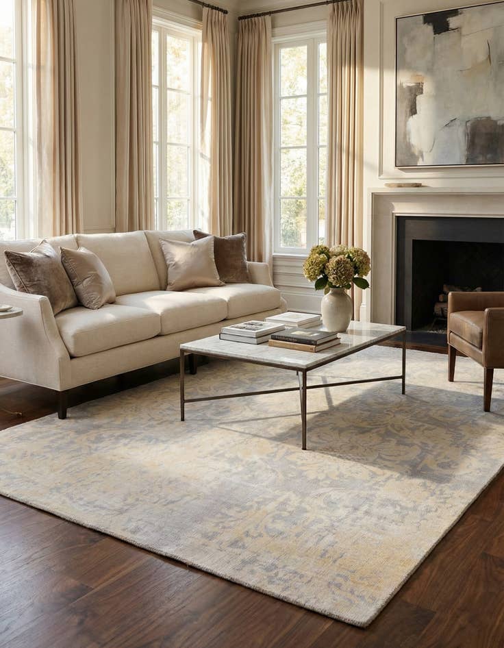 Detail image of  5' 11 x 9' 1  Hand Knotted Darya Wool Rug