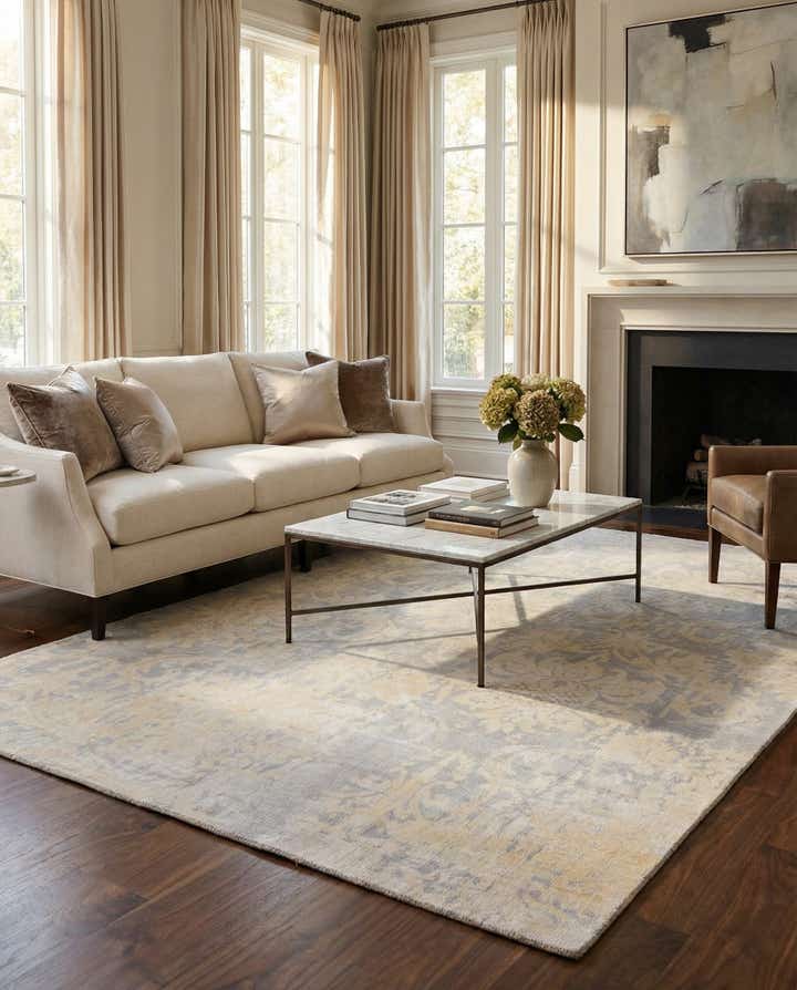5' 11 x 9' 1 Hand Knotted Darya Wool Rug