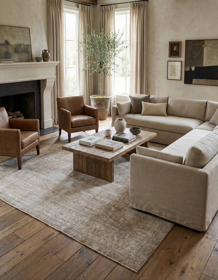 Detail image of  9' 8 x 12' 2  Hand Knotted Ultra Vintage Persian Wool Rug