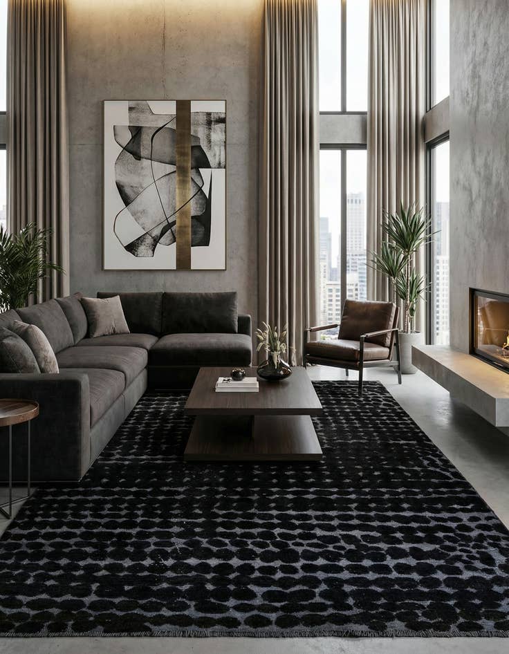 Detail image of 6' 4 x 10' 4  Hand Knotted Darya Wool Rug