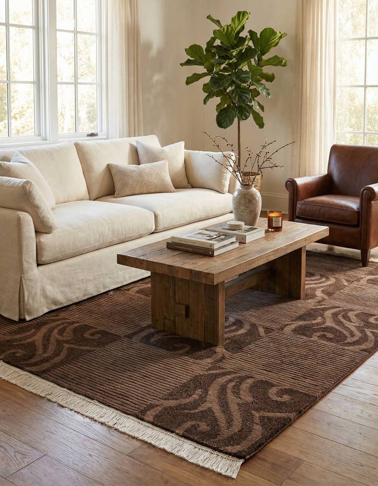 Detail image of  2' 7 x 5'  Hand Knotted Darya Wool Rug