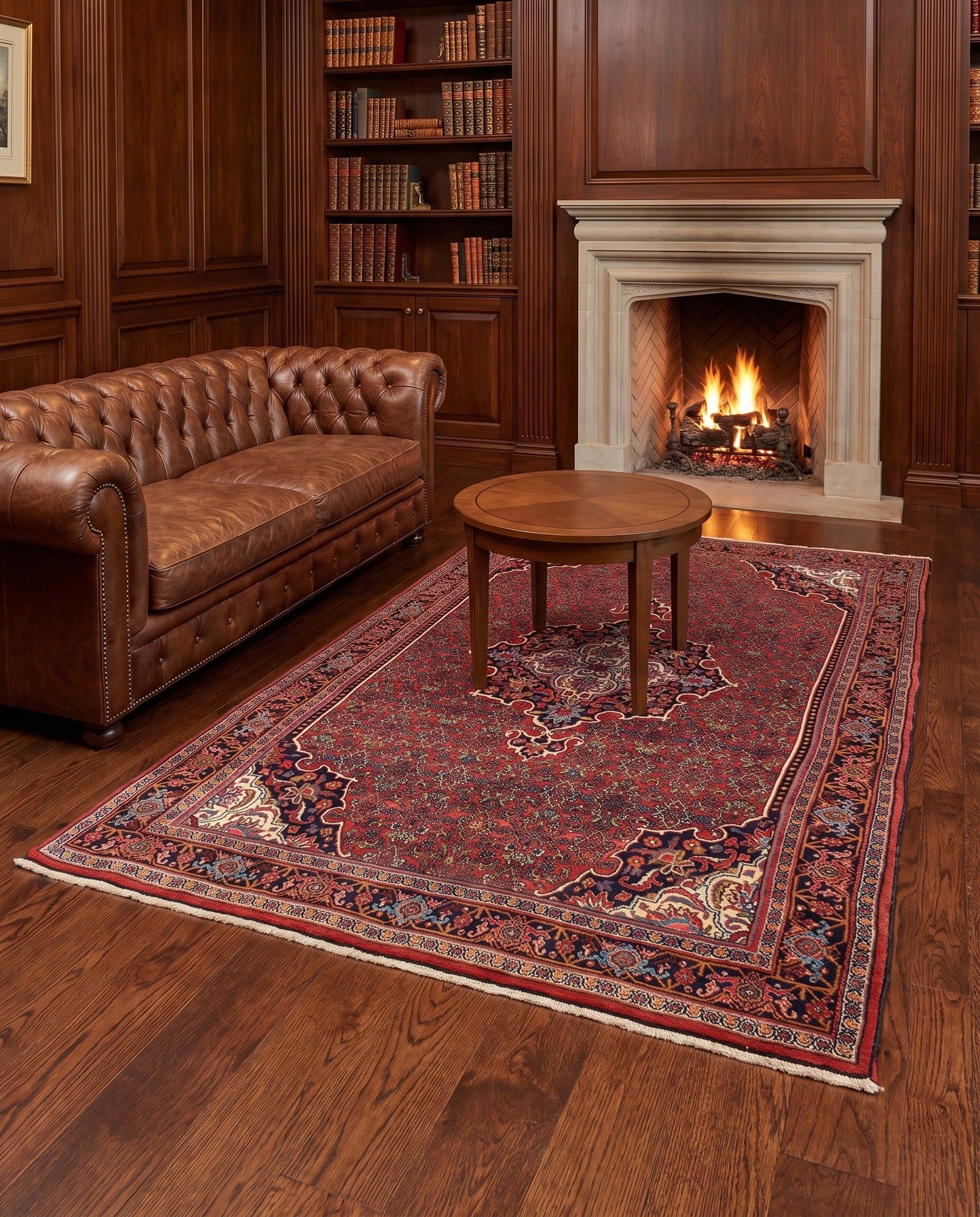 4' 7 x 7' Hand Knotted Bidjar Persian Rug