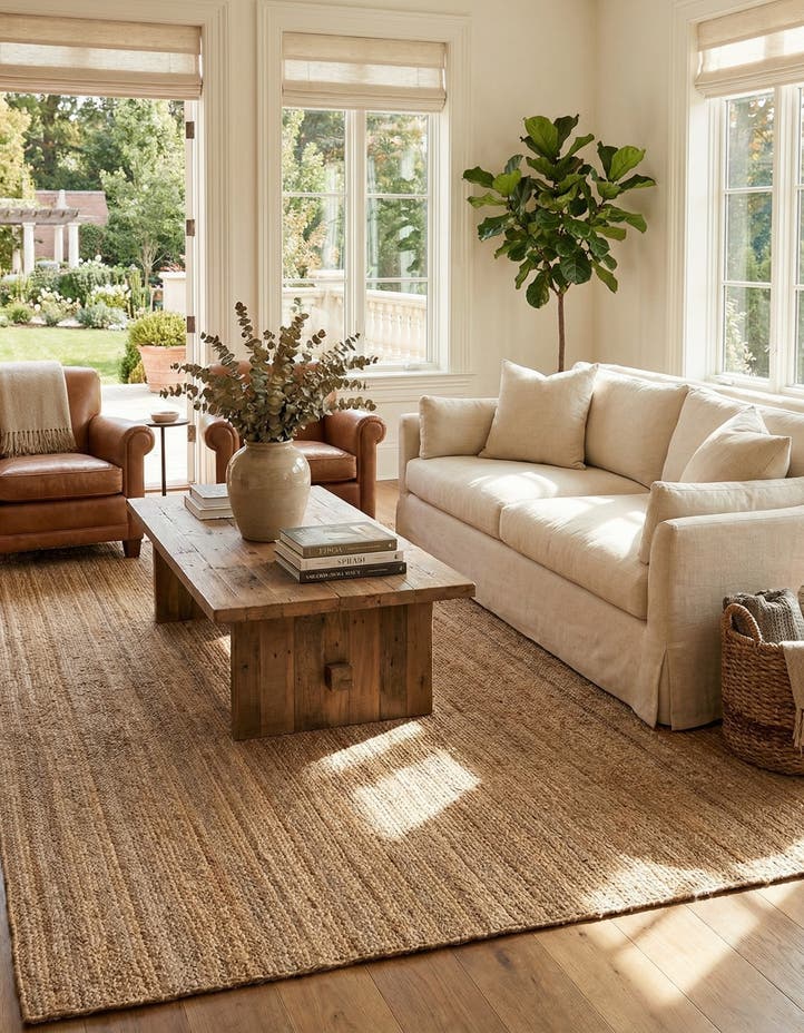 10' x 14' 1 Handmade Braided Jute Rug