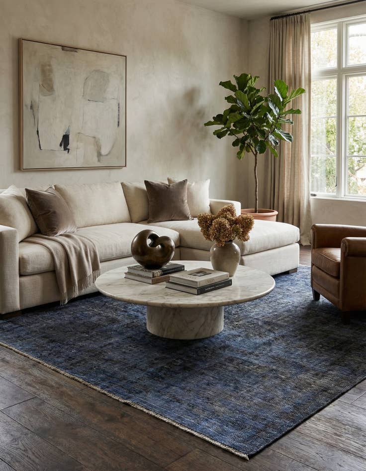 Detail image of 6' 1 x 8' 10  Hand Knotted Ultra Vintage Persian Wool Rug