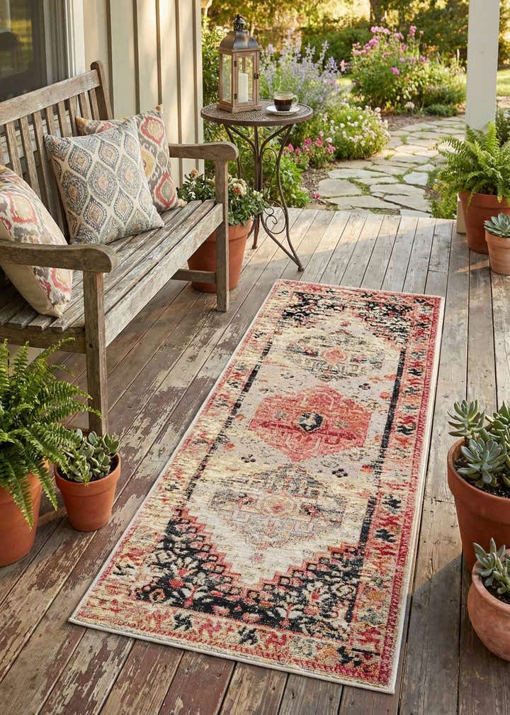 2' x 5' Easy-Clean Traditional Indoor / Outdoor Runner Rug
