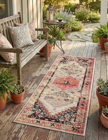 2' x 5' Easy-Clean Traditional Indoor / Outdoor Runner Rug