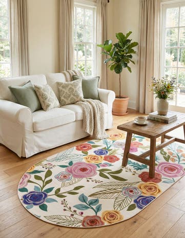 4' x 6' Blossom Oval Rug