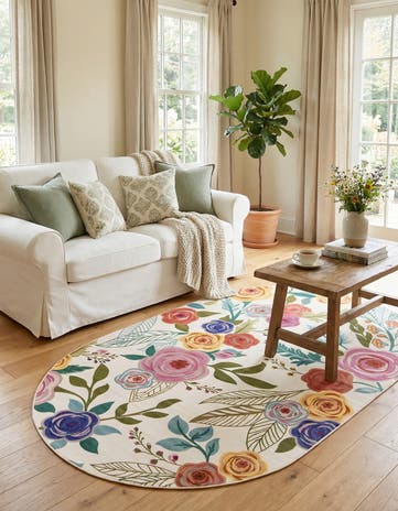 4' x 6' Blossom Oval Rug