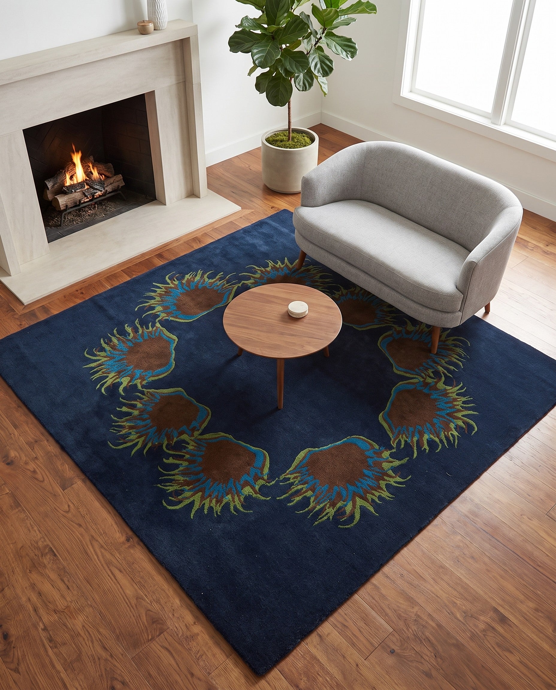 7' 6 x 7' 6 Luna Wool Square Rug