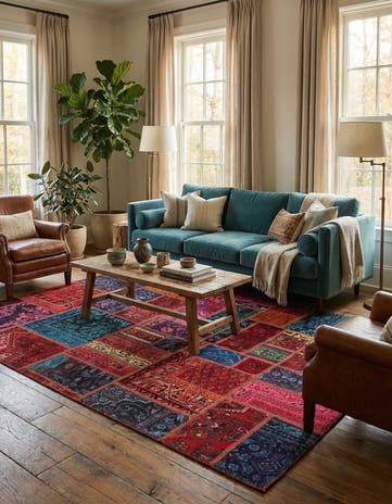 6' x 7' 8 Hand Knotted Ultra Vintage Persian Wool Rug