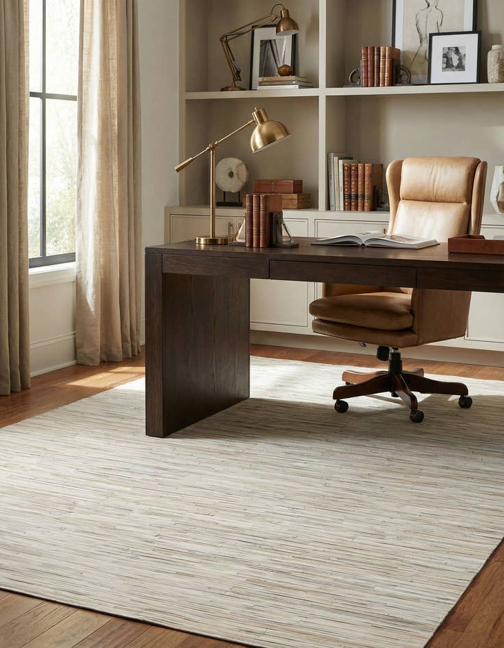 Detail image of  8' 1 x 9' 11 Cowhide - Patchwork Rug