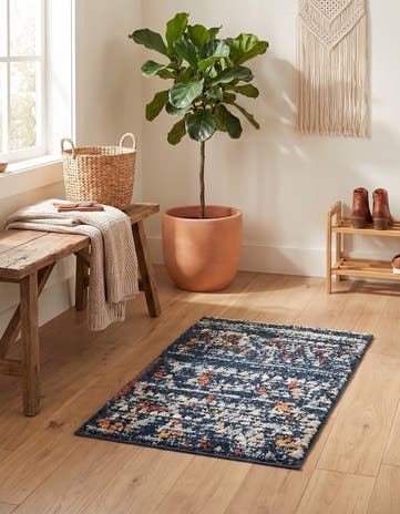 Navy Blue Morocco Rug