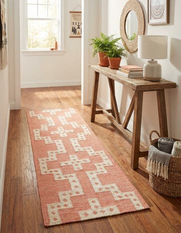 2' x 6' 1 Hand Woven Kilim Wool Runner Rug