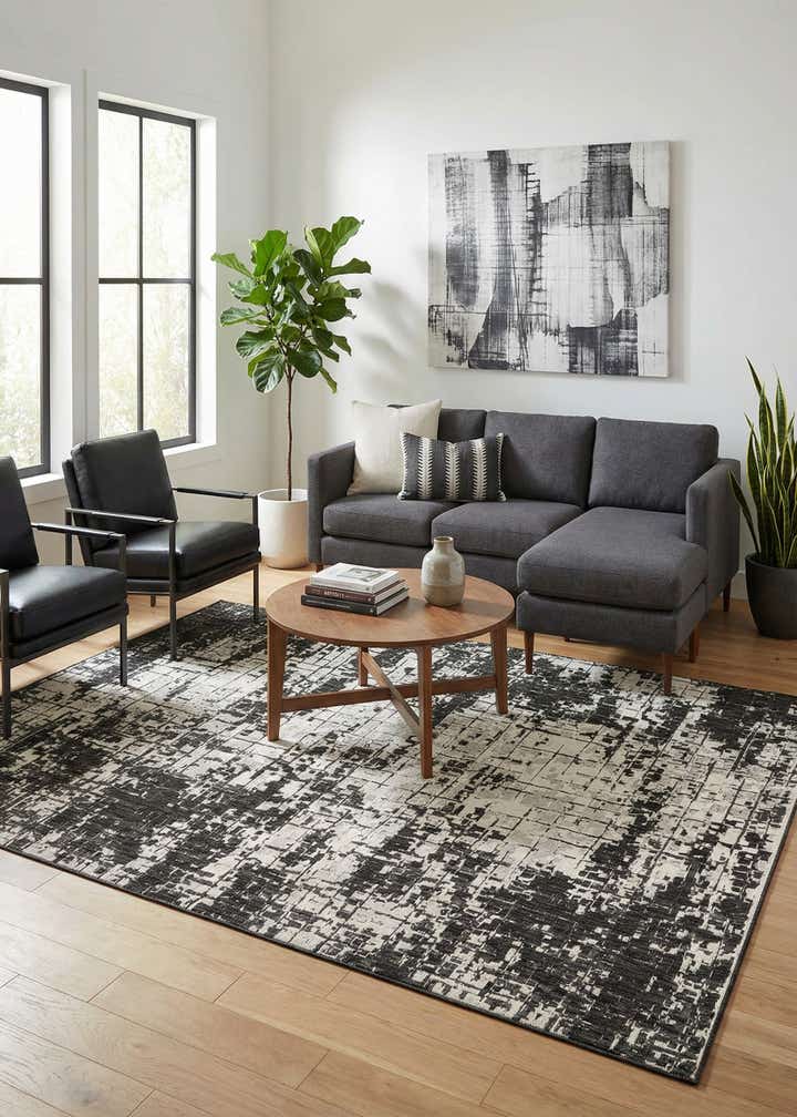 9' x 12' Easy-Clean Modern Indoor / Outdoor Rug