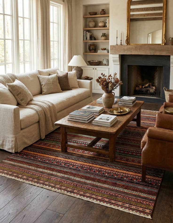 Detail image of 6' 8 x 9' 7  Hand Knotted Ariana Ziegler Rug