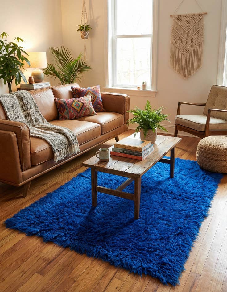 Detail image of 4' x 6'  Hand Knotted Moroccan Wool Rug