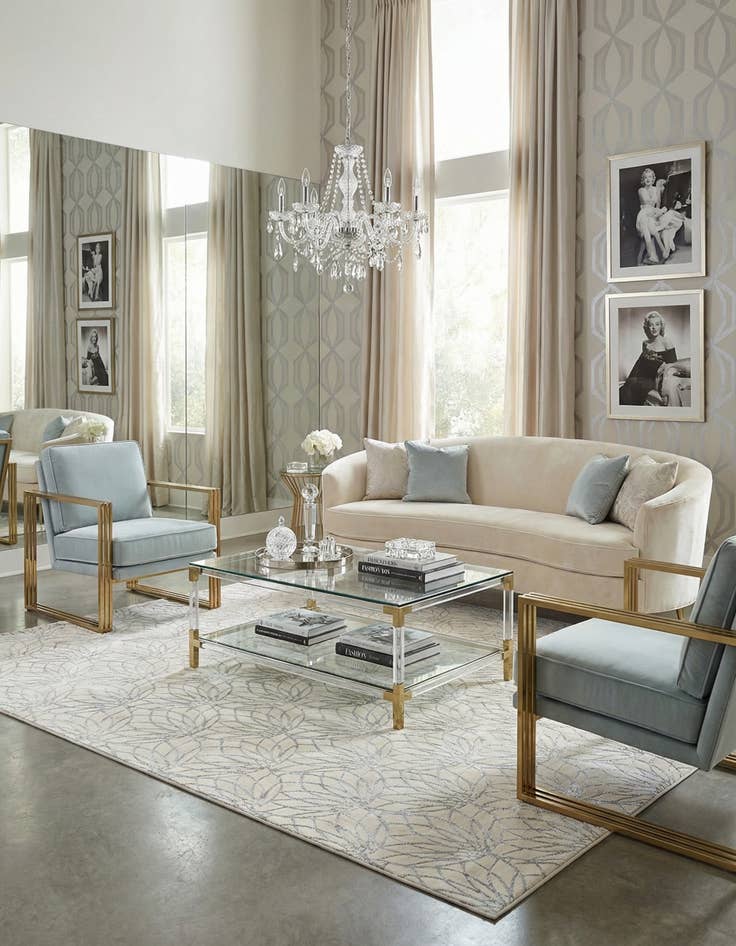 Detail image of 10' x 14'  Marilyn Monroe™ Glam Dahlia Rug