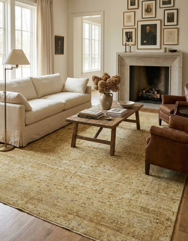 Detail image of  9' 10 x 13' 6  Hand Knotted Ultra Vintage Persian Wool Rug