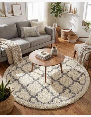 5' x 5' Infinity Shag Round Rug