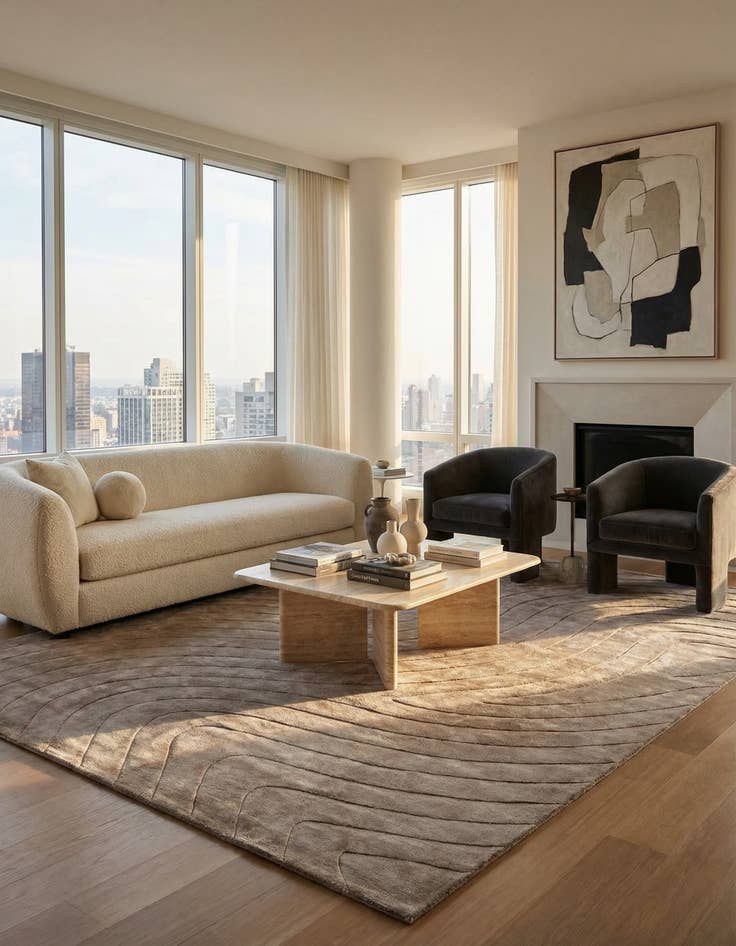 Detail image of 9' 7 x 13'  Hand Knotted Darya Rug