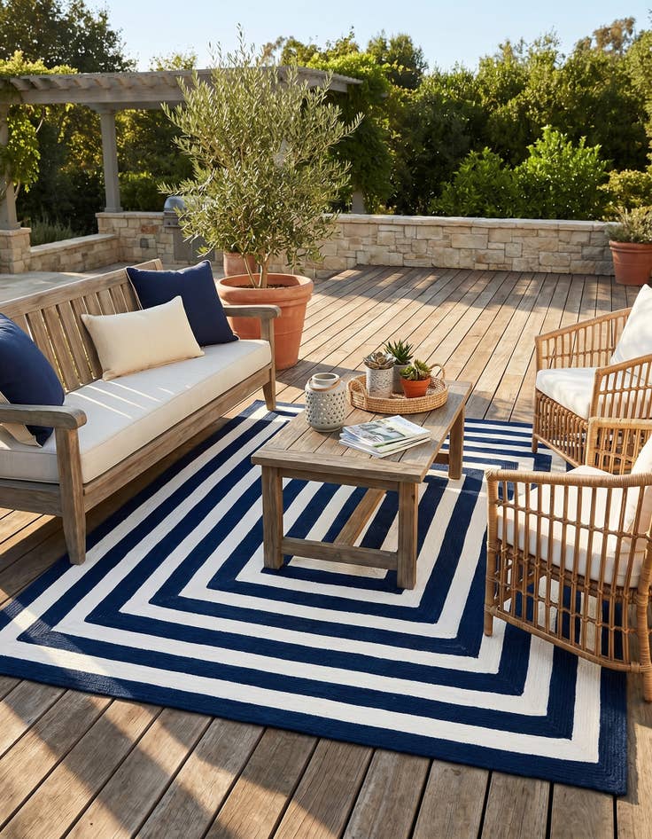 Detail image of 7' 10 x 10' Easy-Clean Eco Verse Washable Indoor / Outdoor Rug