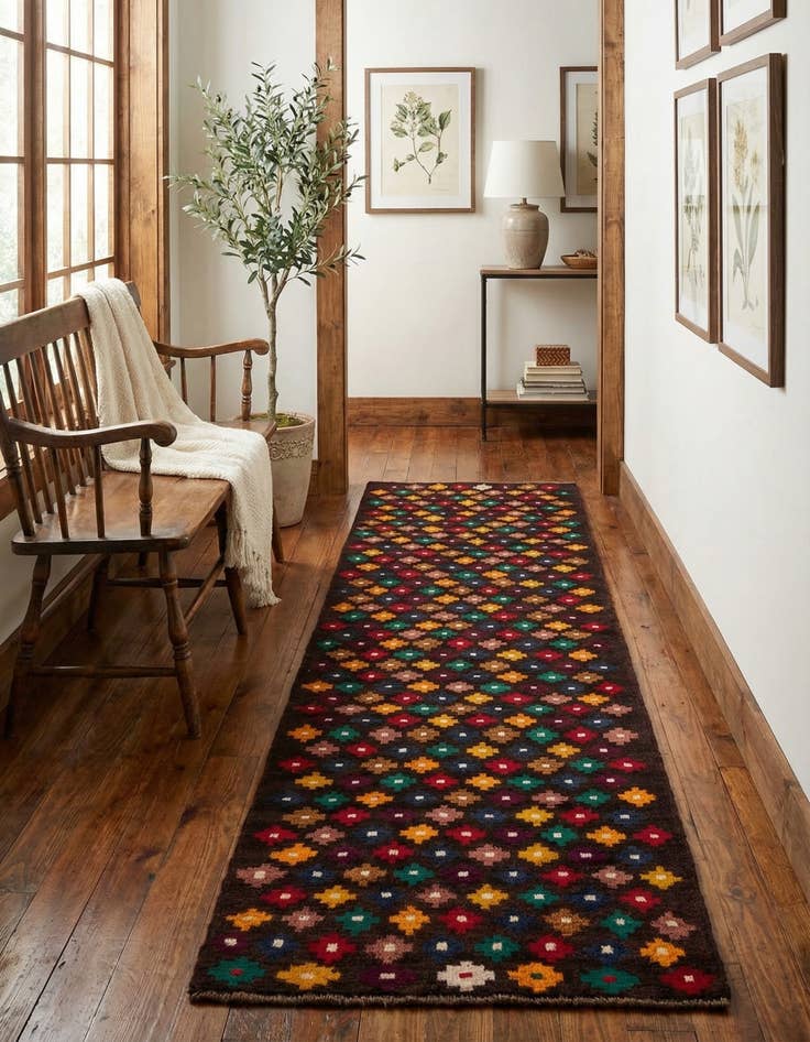 Detail image of 2' 9 x 9' 10  Hand Knotted Balouch Wool Runner Rug