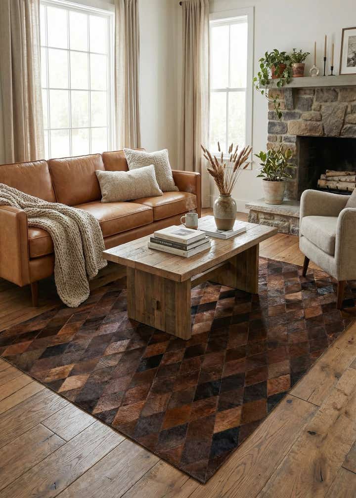 4' x 5' 10 Cowhide Stocks Rug