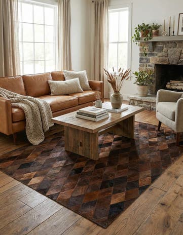 4' x 5' 10 Cowhide Stocks Rug