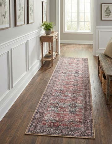 2' x 8' Washable Timeless Runner Rug