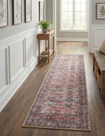2' x 8' Washable Timeless Runner Rug