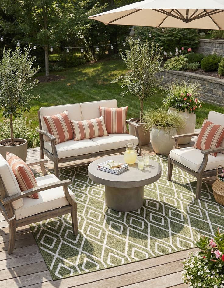 Detail image of 6' x 9'  Washable Jill Zarin Turks and Caicos Indoor / Outdoor Rug