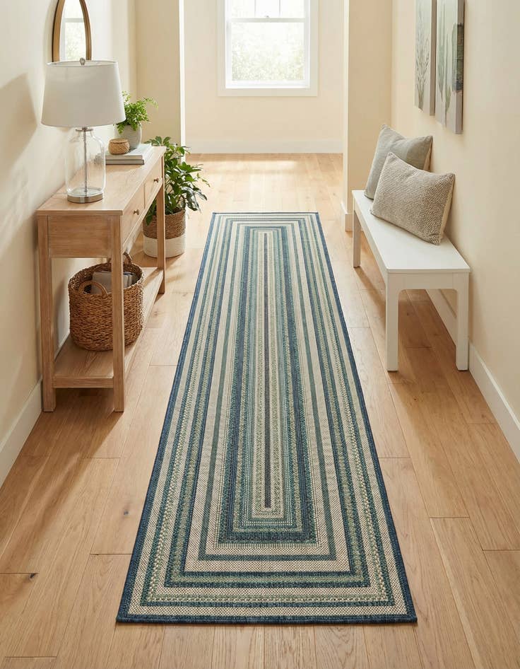 Detail image of  2' 7 x 12'  Washable Baja Indoor / Outdoor Runner Rug
