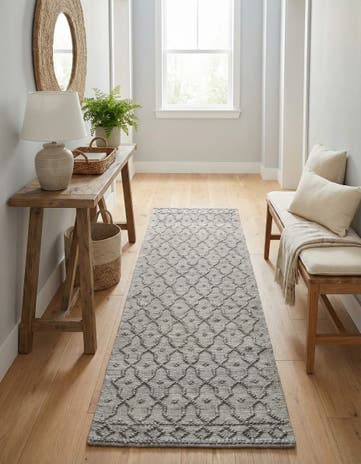 Gray Hand Woven Larsa Jute Runner Rug