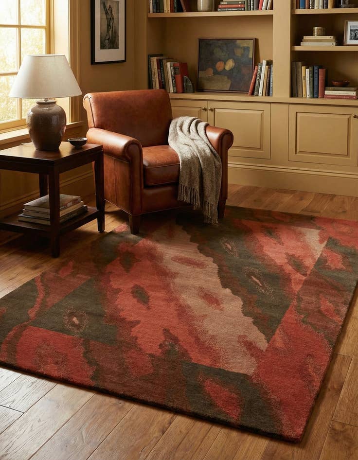 Detail image of 4' x 5' 10 Hand Knotted Nepal Wool Rug