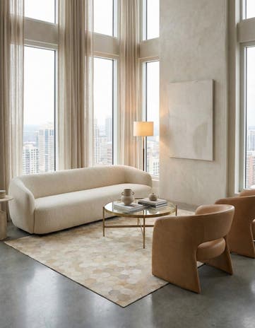 5' 4 x 7' 4 Cowhide Rug