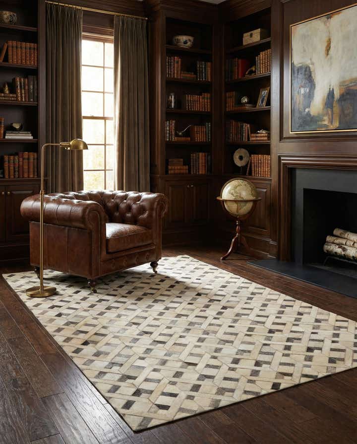 5' 3 x 8' 4 Cowhide - Patchwork Rug