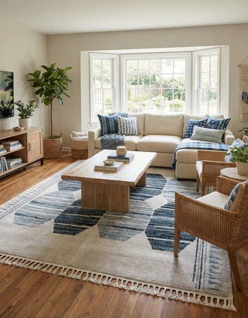 Blue Aramis Square Rug