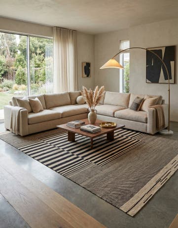 7' x 9' 8 Hand Woven Kilim Modern Wool Rug