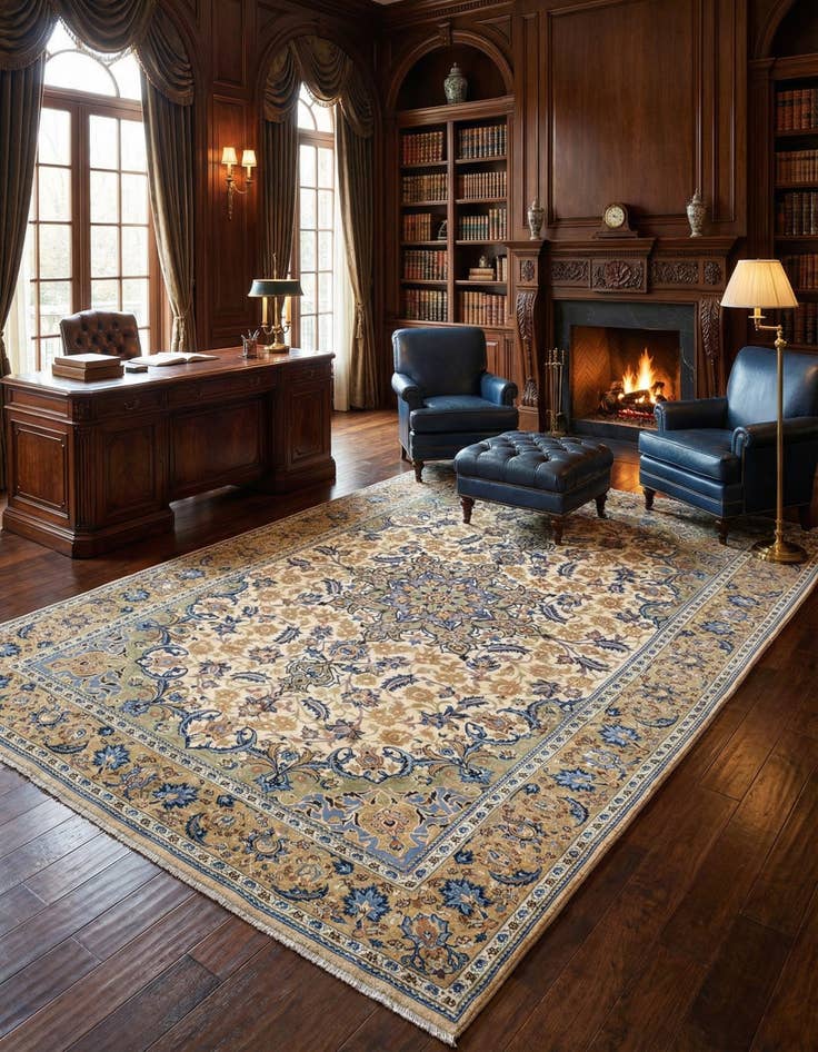 Detail image of 8' 4 x 12' 10 Kashmar Wool Rug