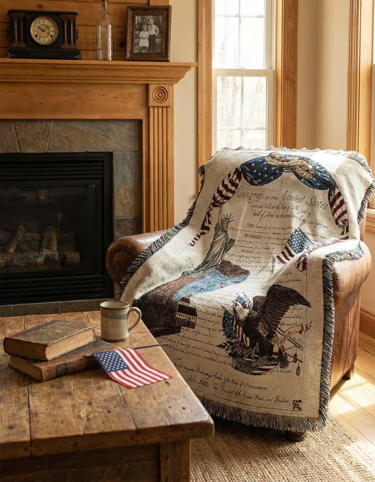 Detail image of 4' 6 x 6' Freedom Throw Blanket