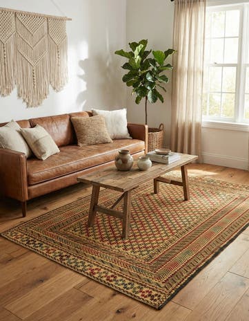 3' 10 x 6' 3 Hand Knotted Sumak Wool Rug