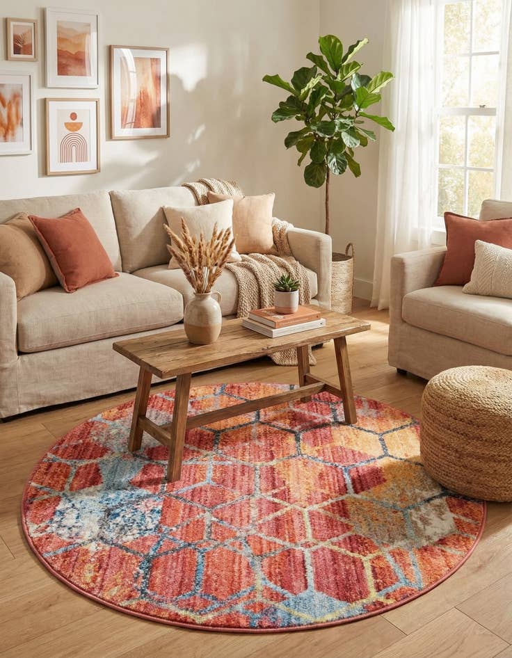 Detail image of  3' 3 x 3' 3 Andromeda Round Rug