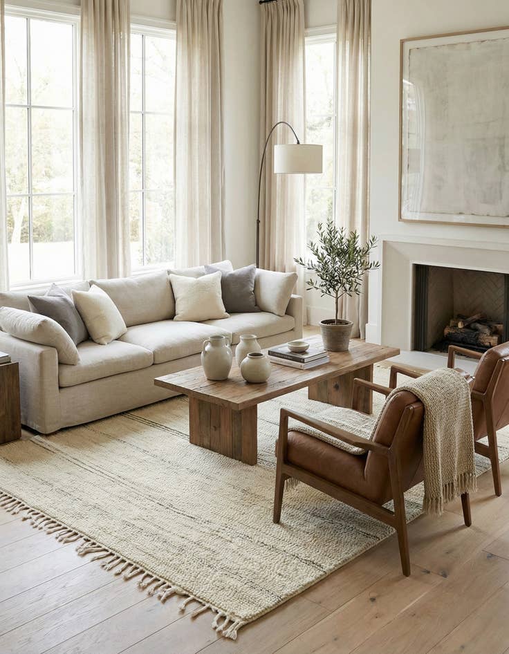 Detail image of 6' 2 x 10' 5  Hand Knotted Moroccan Wool Rug