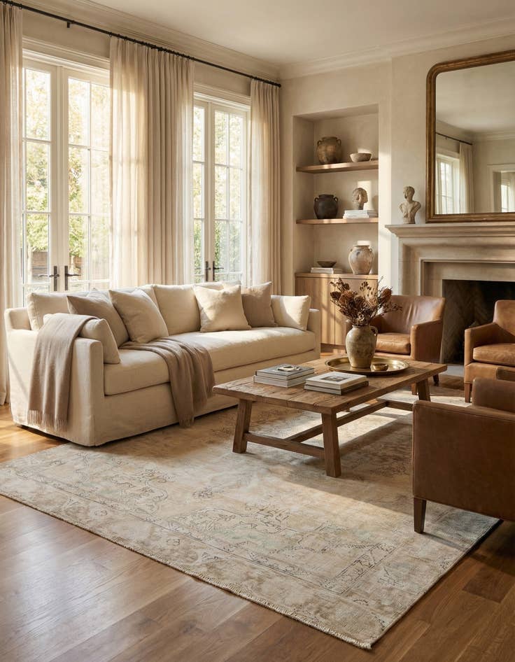 Detail image of  7' 4 x 10' 4  Hand Knotted Ultra Vintage Persian Wool Rug