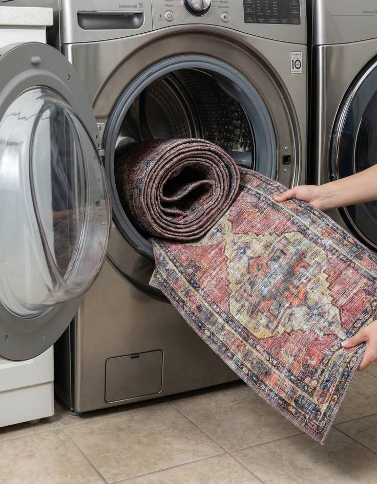 Detail image of 2' 7 x 13'  Washable Maahru Runner Rug