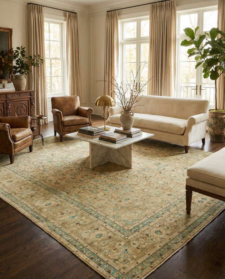 9' 8 x 12' 7 Hand Knotted Ultra Vintage Persian Wool Rug