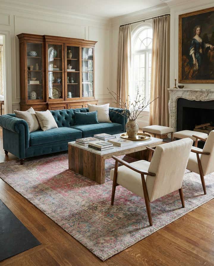 9' 5 x 12' 7 Hand Knotted Ultra Vintage Persian Wool Rug