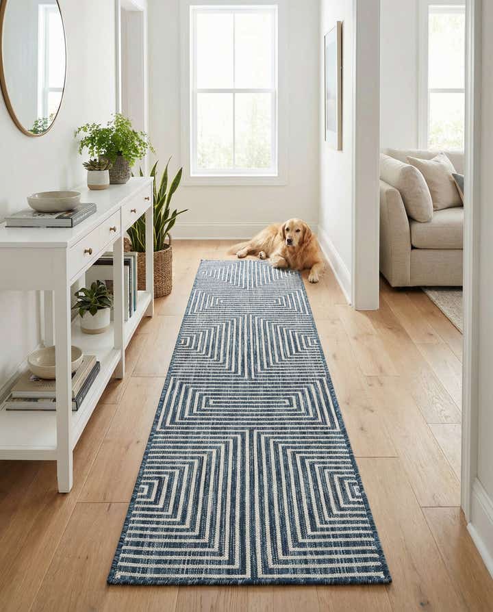 2' x 8' Easy-Clean Modern Indoor / Outdoor Runner Rug