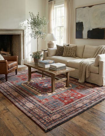 5' 10 x 7' 7 Hand Knotted Kazak Wool Rug